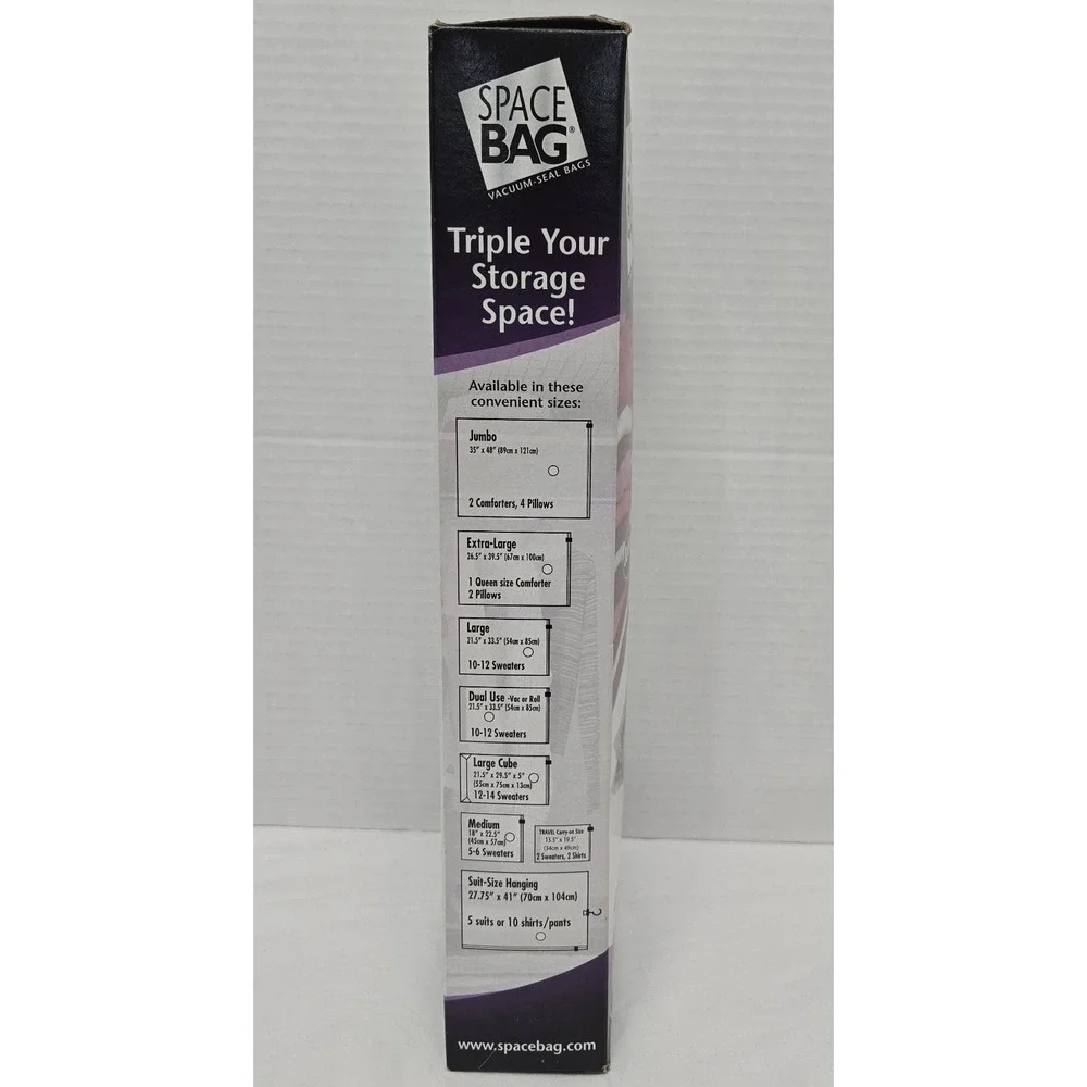 Original Vacuum Seal Space Compression Bag 2 (Two) Count Large 21.5